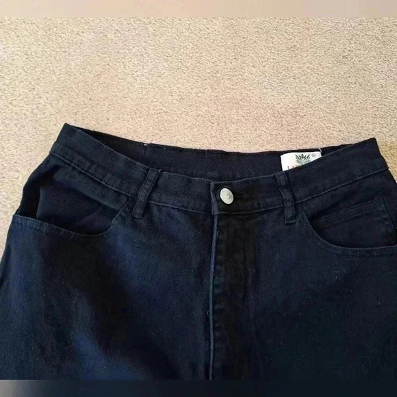 ❤️ Lafei-nier Black Capri  Pants with Lace Detail Vintage 90s Y2K - Picture 8 of 11